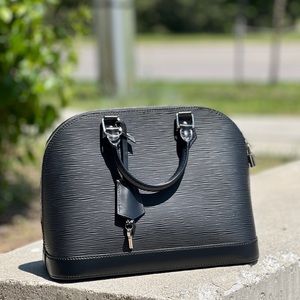 Louis Vuitton Alma Pm Black EPI Bag black